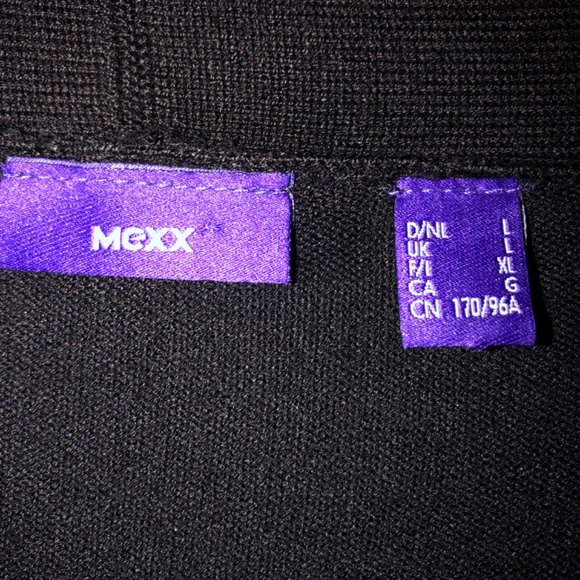 Black front-tie knit cardigan - Picture 2 of 5